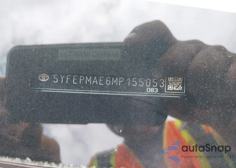 2021 Toyota Corolla Le z USA, uszkodzony, nr VIN 5YFEPMAE6MP155053